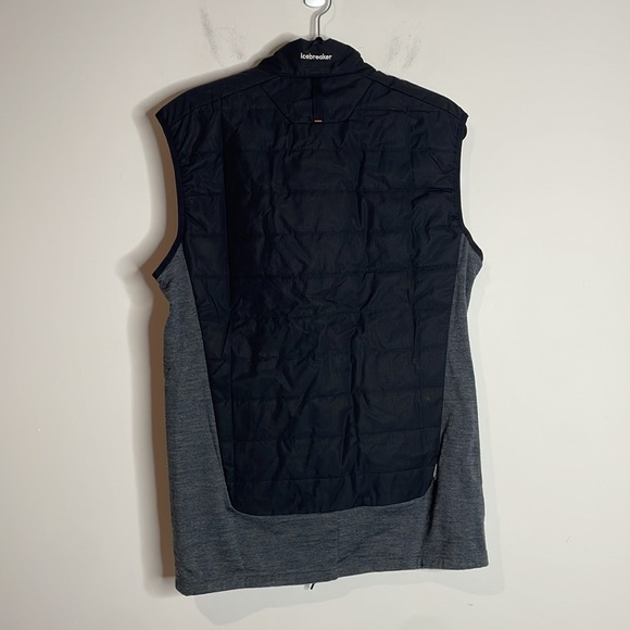 Icebreaker | Men's Black & Grey Merinoloft Full Zip Wool Insulated Vest M NWT - Picture 7 of 9
